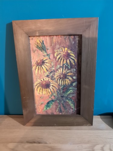 Vintage sunflower framed - vintage,