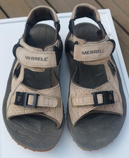 MERRELL KAHUNA III WALKING SANDALS SIZE 4 SUEDE LEATHER UPPER - EXCELLENT