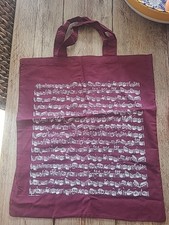Musical Sheet Music Tote Bag Burgundy