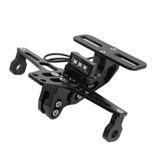 Adjustable Angle Motorcycle Rear Row License Number Plate Frame Holder Bracket