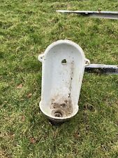 Vintage French Cast Iron Enamel Garden Drinking Fountain Wall Sink Planter