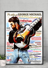 George Michael Faith Pop Art Typography Collectable/Gift/Memorabilia