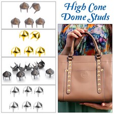 High Cone Punk Studs with Back Claw for Leather Craft Handbags Clothing Purses