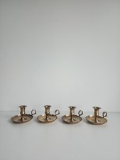 4x 1930s Gold Brass Scallop