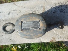 Lovely Antique Oak Double Ships Rope Pulley Block 12 " Long. Great Display Piece