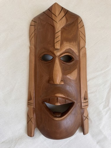 Vintage hand carved mask - vintage,