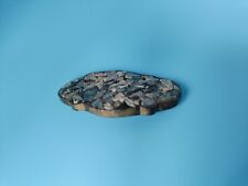 Vintage Brooch Natural Mineral Rough Agates Made In India 5,5cm x 3cm x 0,5cm