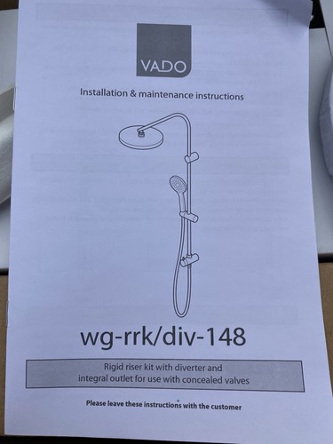 Vado rigid shower fixed head - vado,