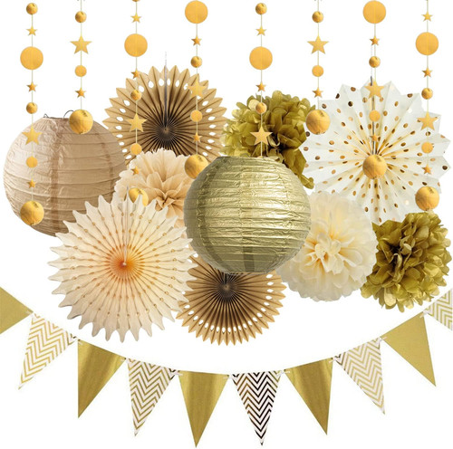 Gold party decorations - gold,
