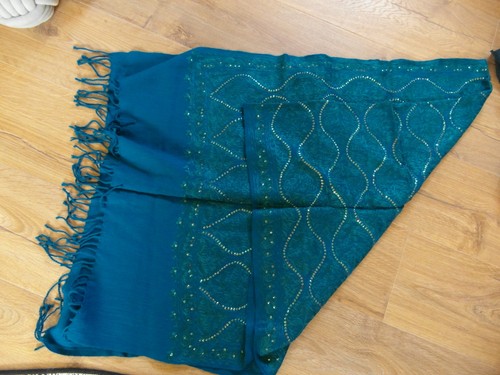 Ladies peacock blue embroidery - ladies,