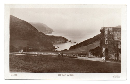 Antique postcard lee bay - antique,