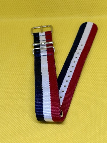 20mm red white - nato, watch