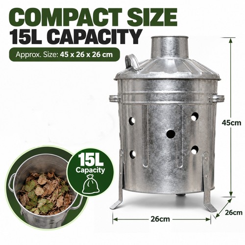 15l galvanised steel - 15l, garden