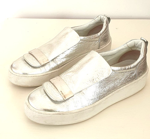 Sergio rossi silver leather - sergio,