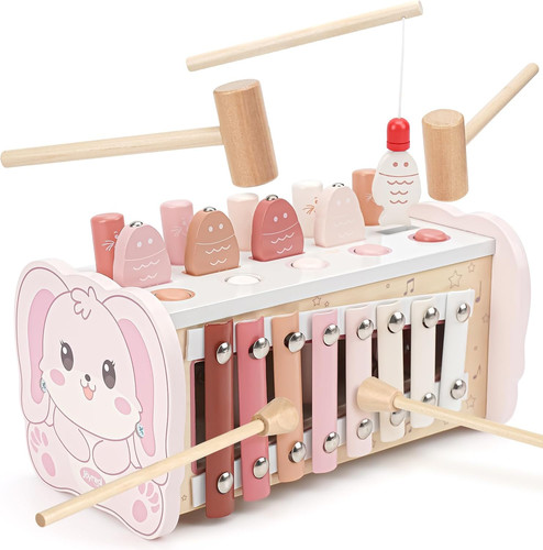Montessori wooden hammer toy - montessori,