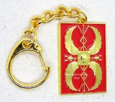 Enamelled Roman Shield Keyring