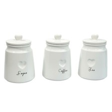 White Tea Coffee Sugar Ceramic