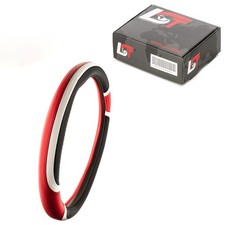 Steering Wheel Cover Ø 38x9 CM Black Red White for VW Golf Jetta EOS