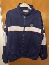 Fila White Line Track Top Vintage Size M Navy