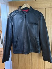 Armani Exchange Men’s Leather Biker Jacket Size Medium VGC