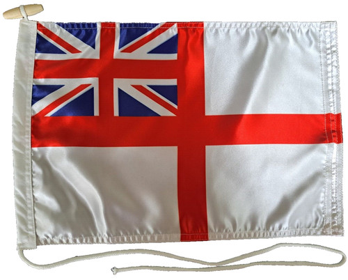 White ensign flag with - ensign, rope