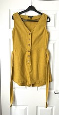 Primark Woman Mustard Short Jumpsuit Cotton Size 8