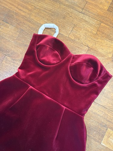 Nadine merabi red satin corset - red,