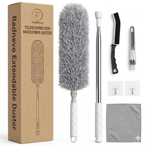 Extendable feather duster with - extendable,