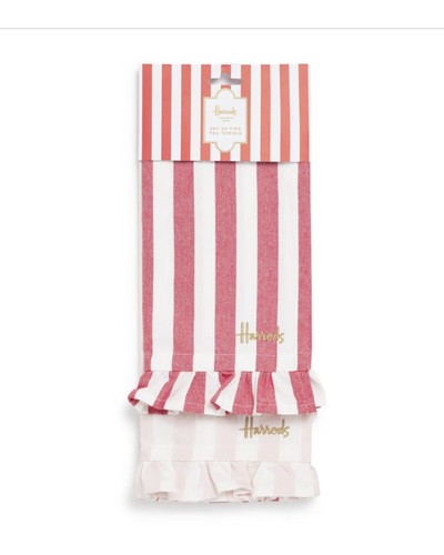 Harrods stripe ruffle tea - harrods,