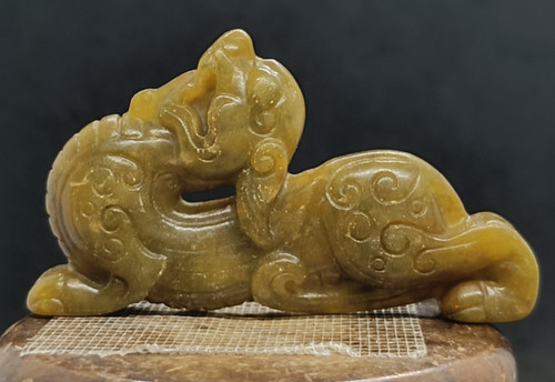Ancient jade sculpture hetian - sculpture,