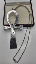 Silver Tone Egyptian Ankh 10cm