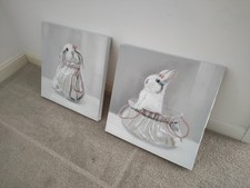 Two DECOWALL Rabbits Wall Decals