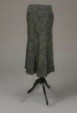 M&S Per Una Long Khaki Denim Skirt Size 8 P