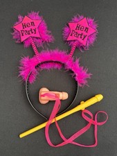 Hen Party Accessory Night set Bopper Headband Rude Straw Willy Whistle Necklace