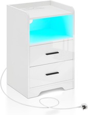 TUKAILAi White Gloss Bedside