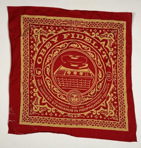 Obey fidelity bandana red - bandana,