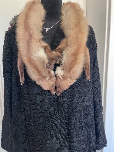 Mink stole vintage fur - mink,