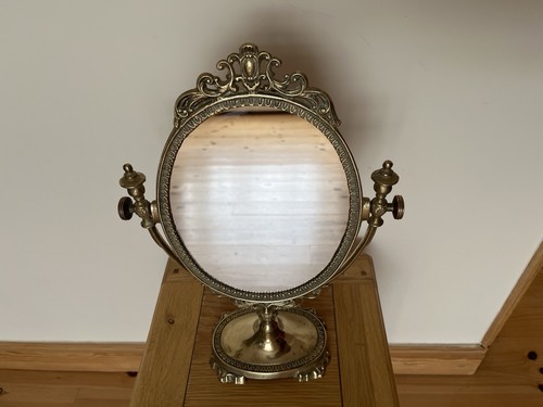 1950 oval brass vanity - 1950’s,