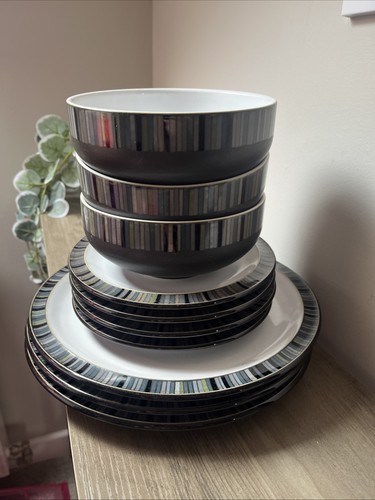 Denby jet stripes set - jet,