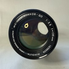 Minolta MC Tele Rokkor QD 135mm f3.5 Lens Tested Clean Glass Free UK Postage