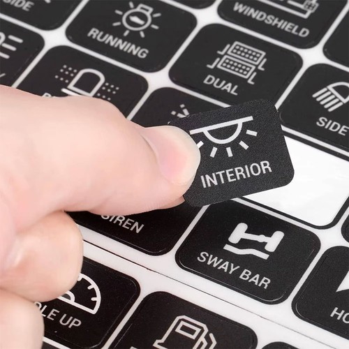 Push button switch stickers - push,