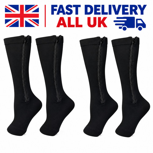 Zip compression socks open toe - zip,