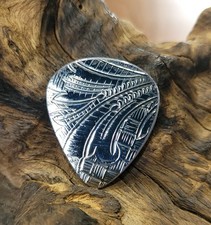 Silver Guitar Pick, Hand Crafted/Polished, Acoustic, Bass  birthday present Gift