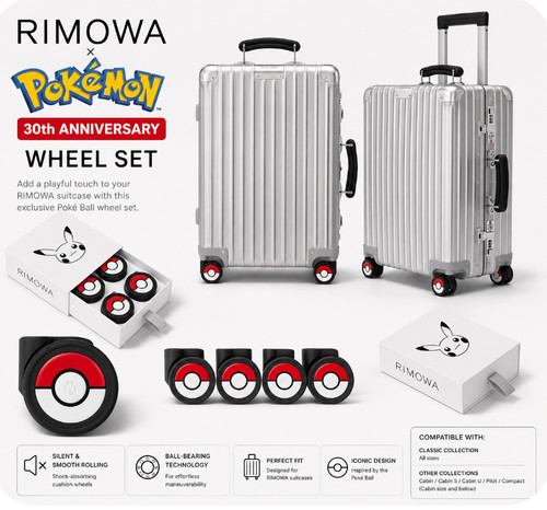 Rimowa pokémon wheel set - pokémon,