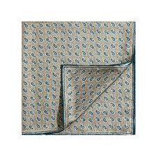 Silk Twill Pocket Square Paisley Men's Hanky 21" 53cm Men's Suit Accessory Scarf