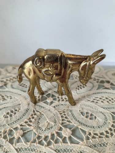 Vintage solid brass gold shiny - vintage,