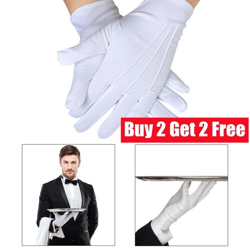 Adult white formal gloves men - adult,