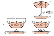 FRONT BRAKE PAD SET DISC BRAKE FITS: SEAT LEON 1.6 TDI/1.6/1.9 TDI/2.0 TDI 16