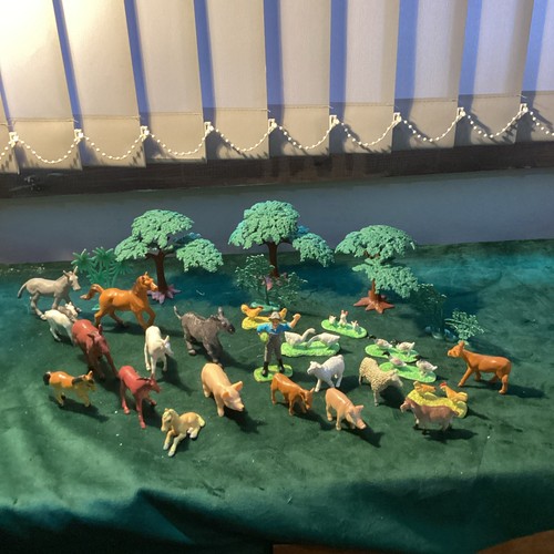 Vintage plastic farm - vintage, animals