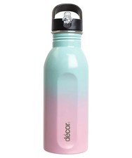 Décor Snap n Seal 500ml Stainless Steel Water Bottle with Straw, BPA Free - Leak